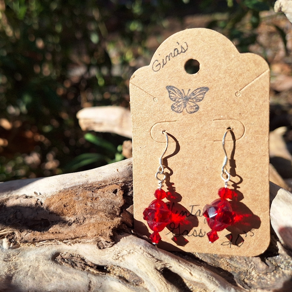 Vintage glass bead earrings